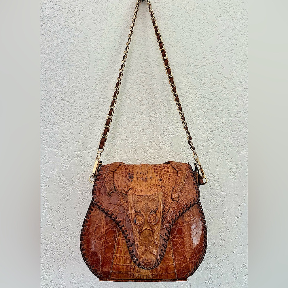 Vintage Cuban Genuine Alligator Purse (1950s) - Picture 3 of 12